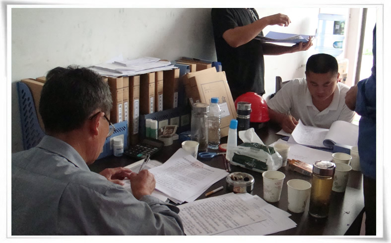 公司组织各部门联合对中核江南输变电工程进行全面检查