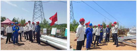 国网四川省电力公司超高压分公司领导莅临渝昆高铁锦苏直流迁改工程项目现场检查指导